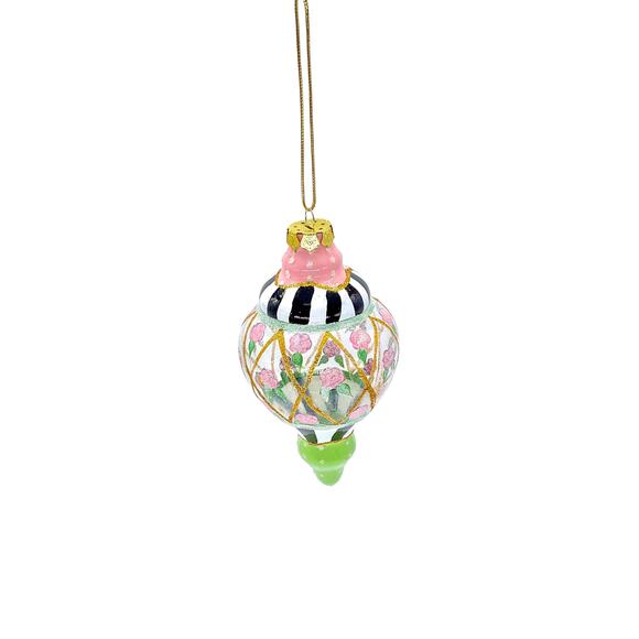 (4) Mackenzie-Childs-style Holiday Ornaments, “Vintage Circus Rose Arbor” - Picture 6 of 12